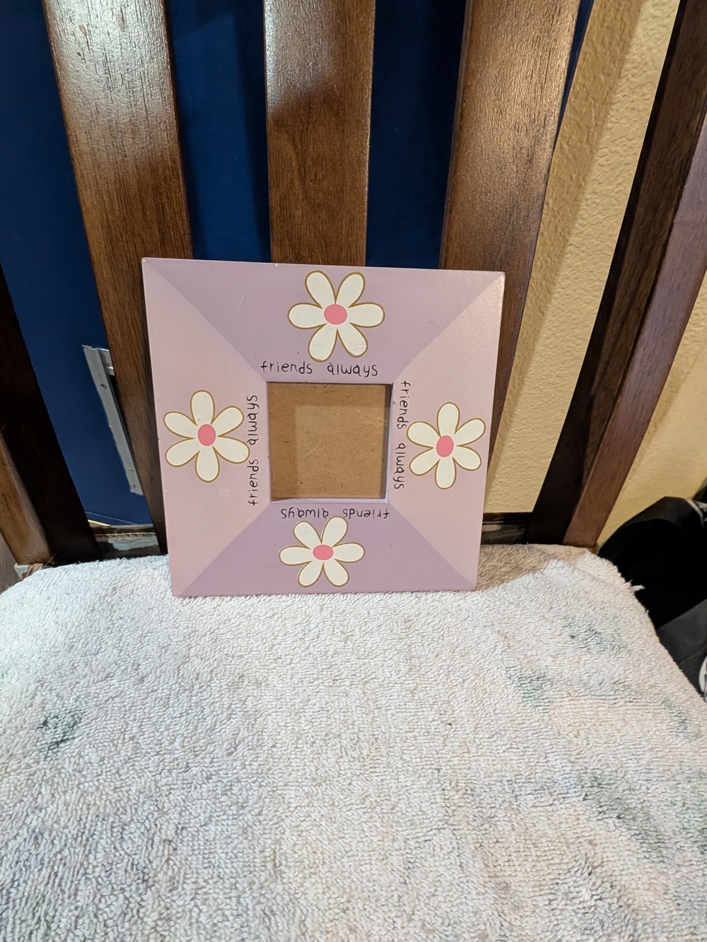 Friends Always Daisy Photo Frame Pink Lavender Floral 7 x 7